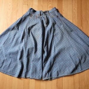 Kapital denim polka dot gauchos 0